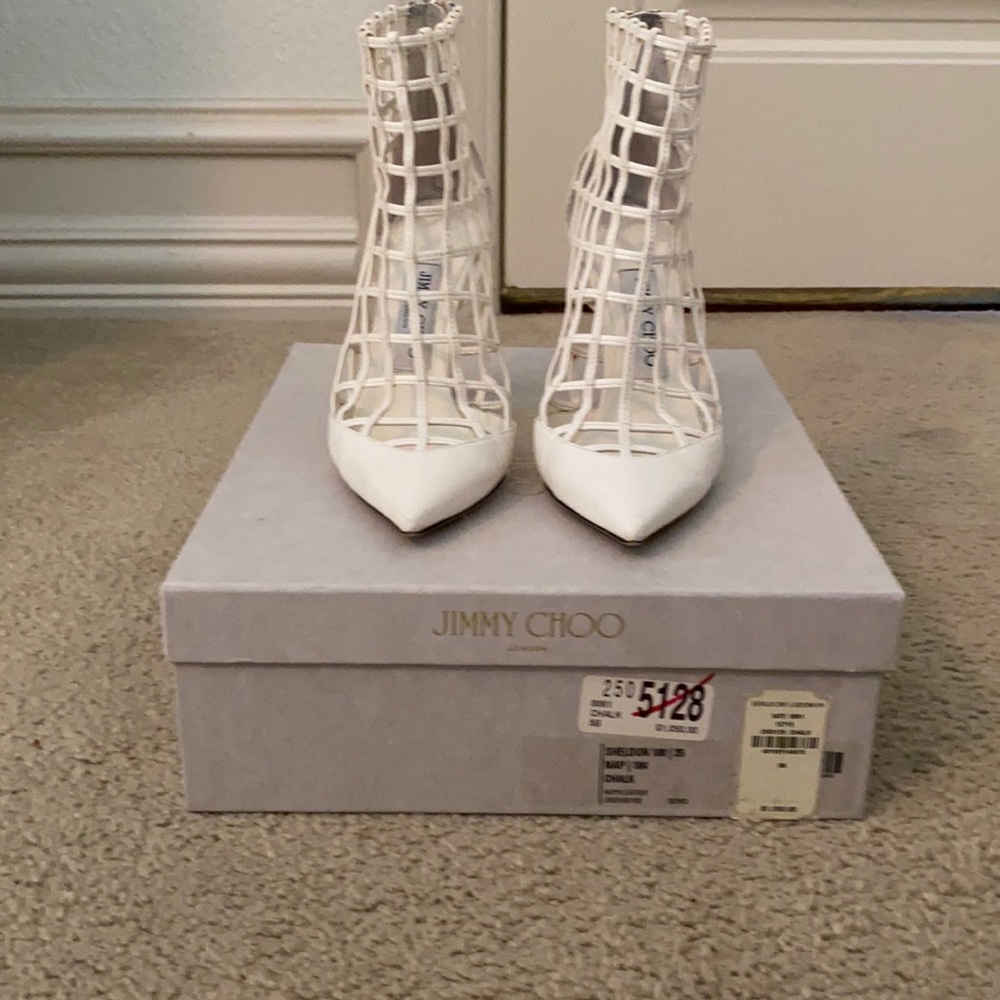 White Jimmy Choo Booties